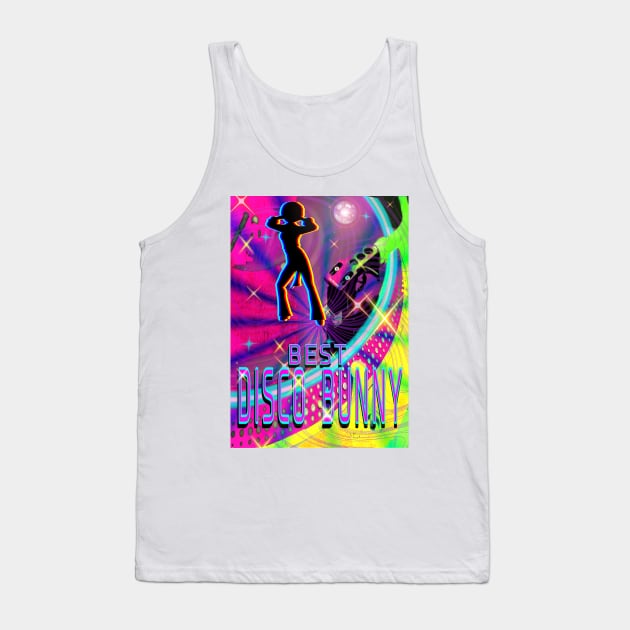 Best Disco Bunny Tank Top by mark-chaney